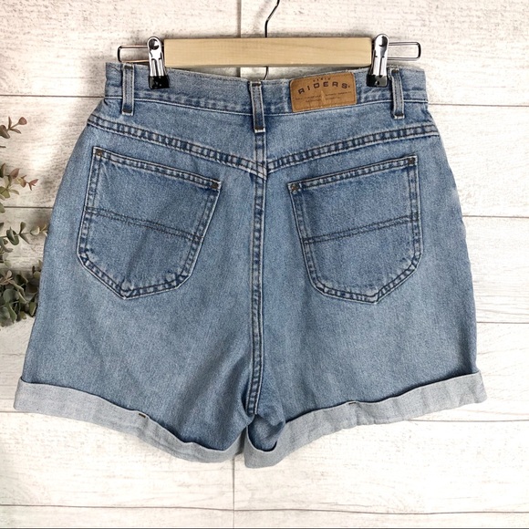 Riders by Lee Pants - DINUM RIDERS Vintage Blue High Waisted Shorts